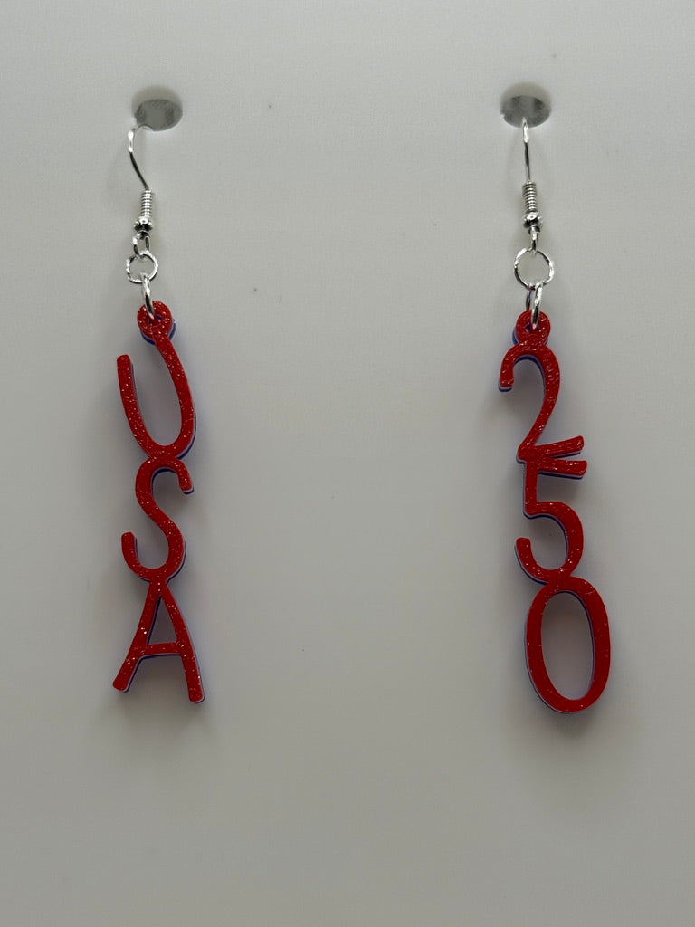 Red, White, Blue USA / 250 Earrings CLICK TO SEE STYLE OPTIONS