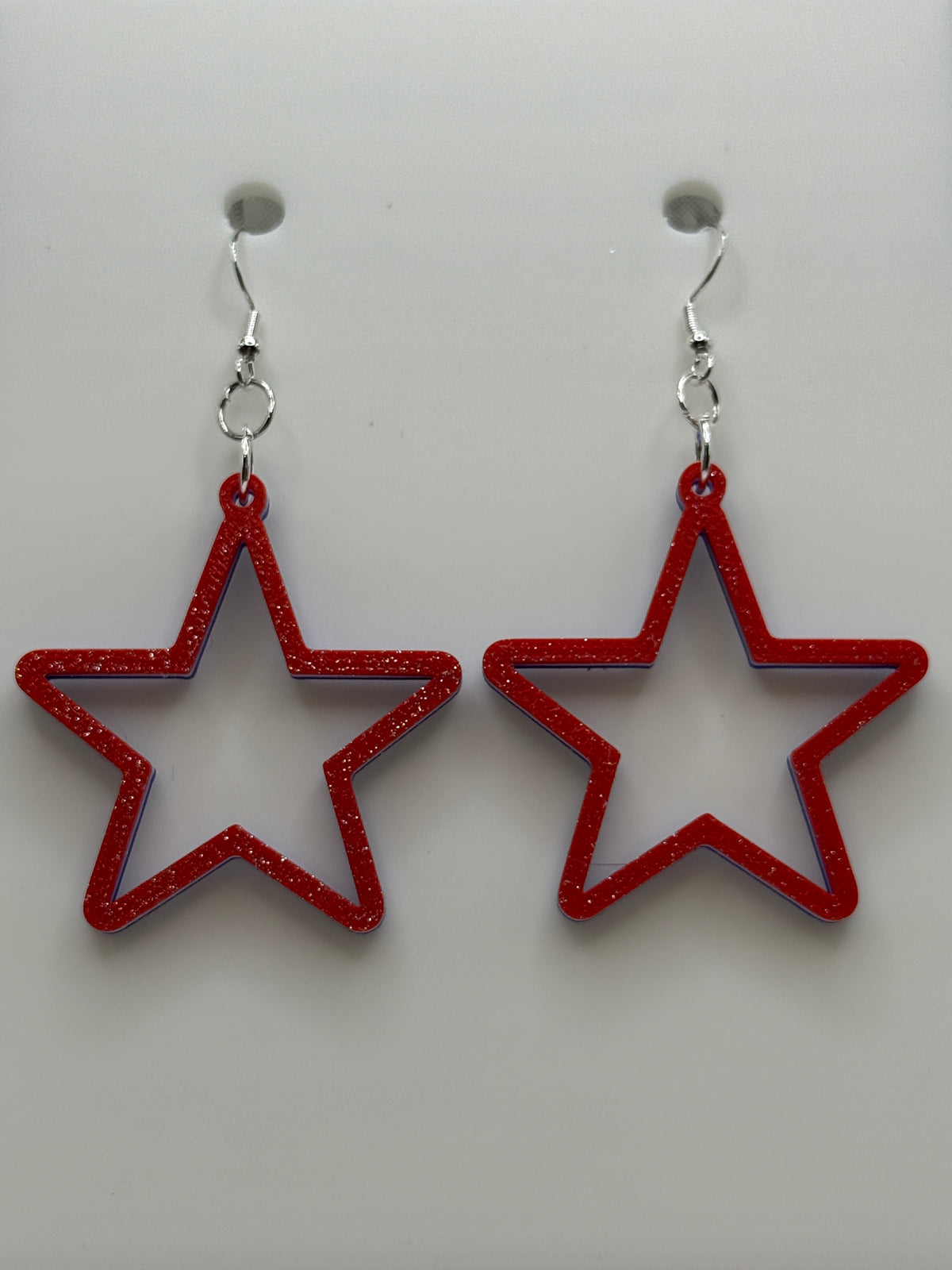 Red, White, Blue Star Earrings - CLICK TO SEE SIZE OPTIONS