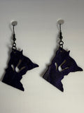 Leather Earrings with I LOVE YOU hand shape