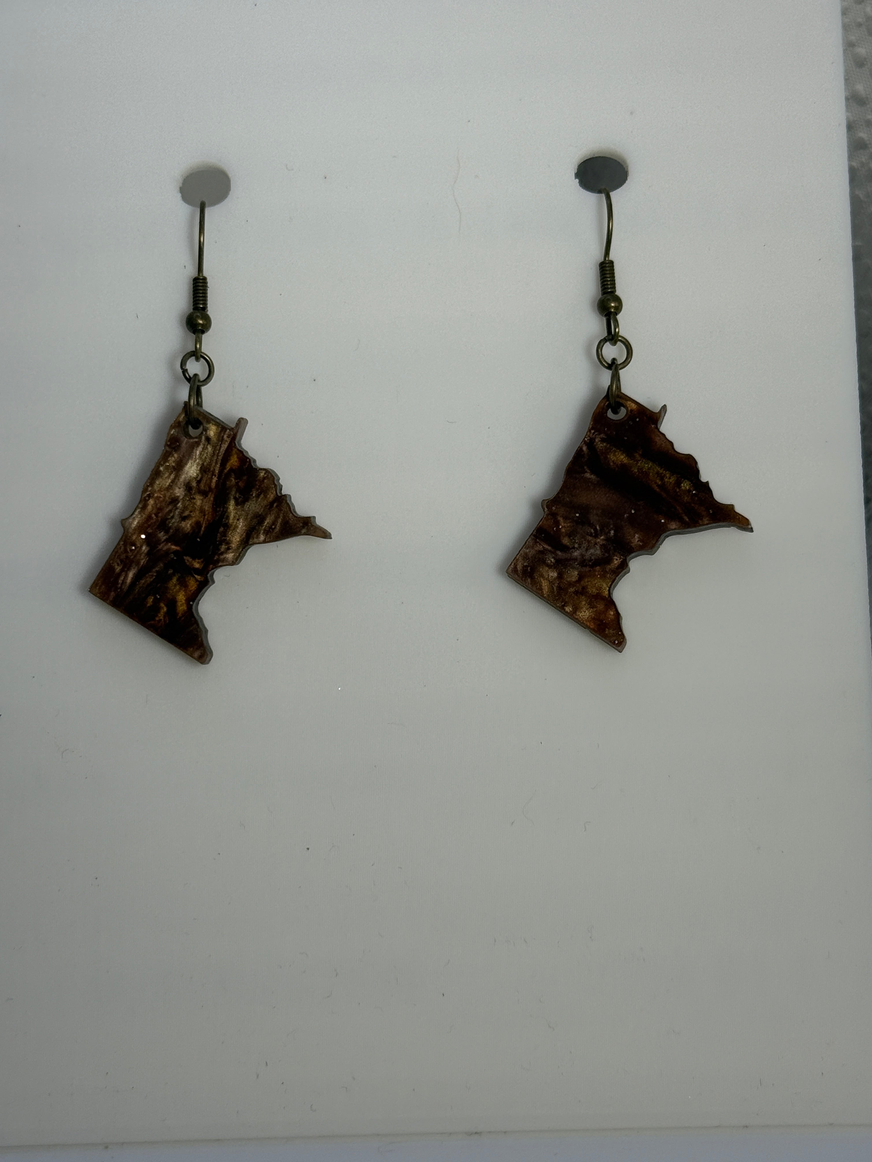 State of Minnesota shape acrylic earrings