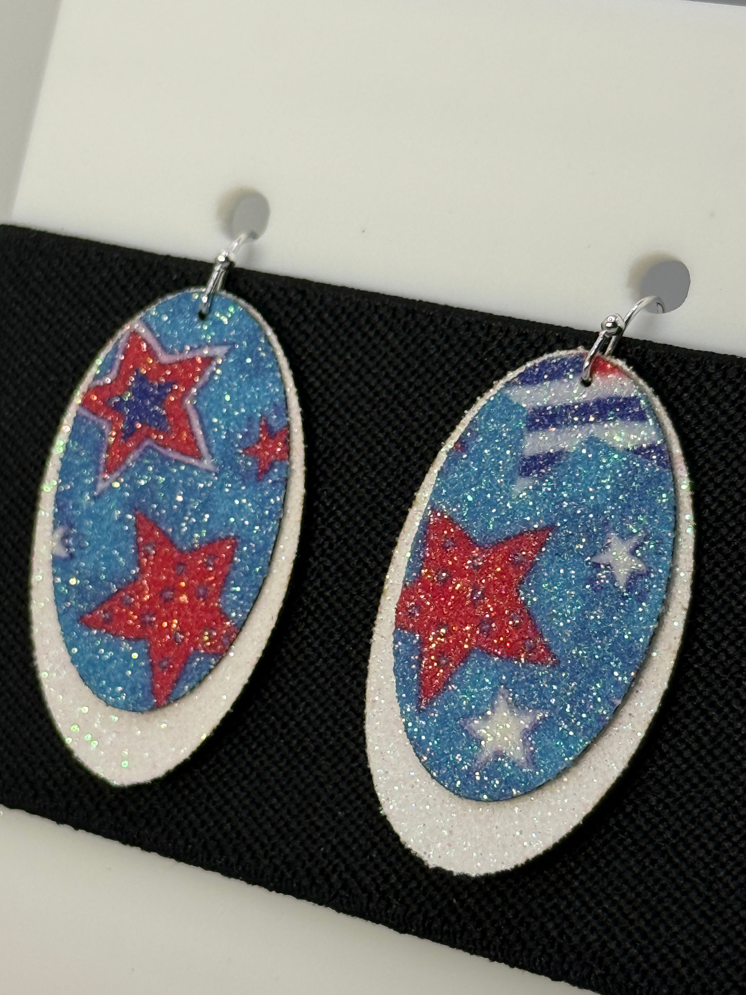 Stars and Stripes Layered Earrings
