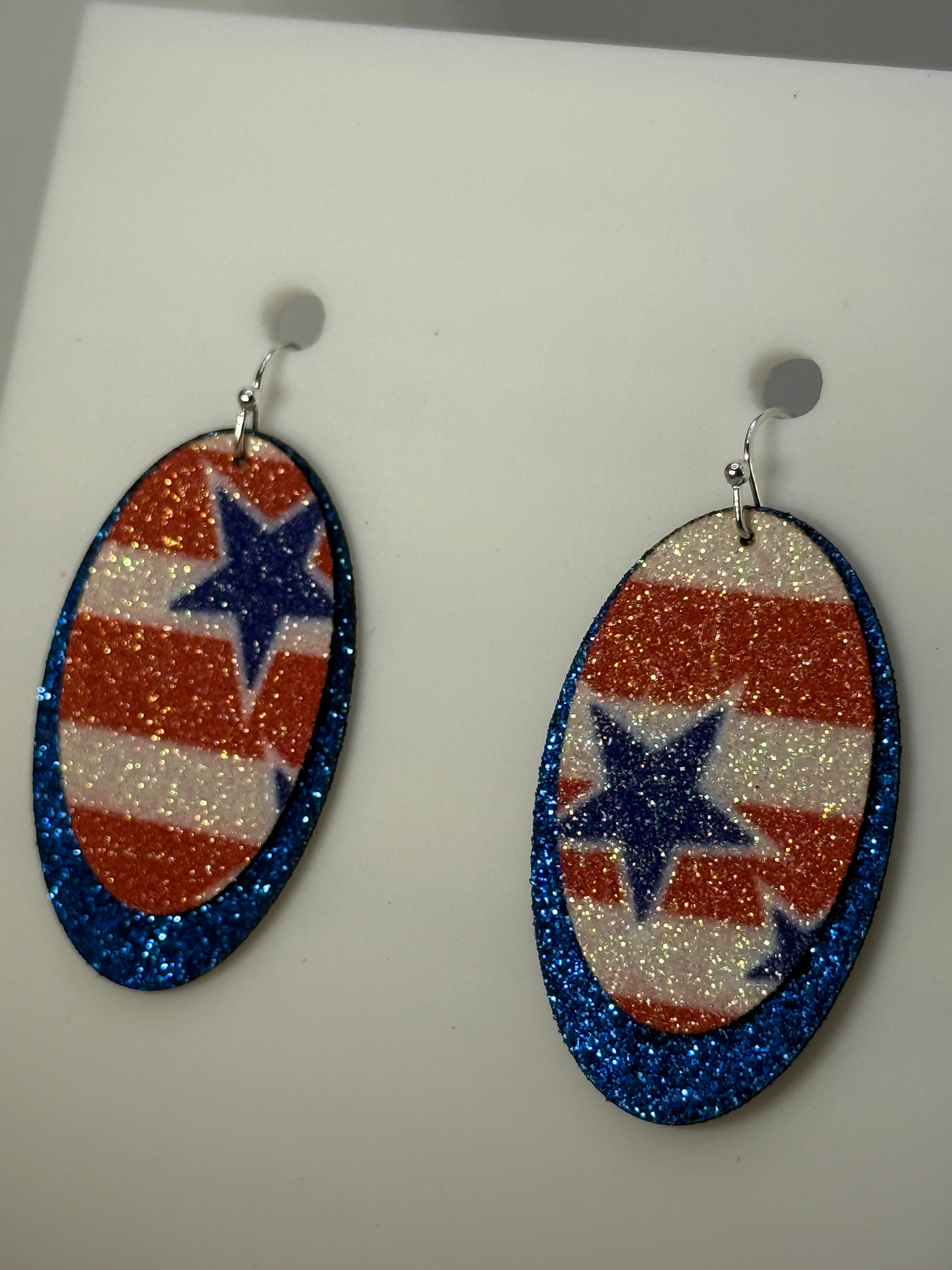 Stars and Stripes Layered Earrings