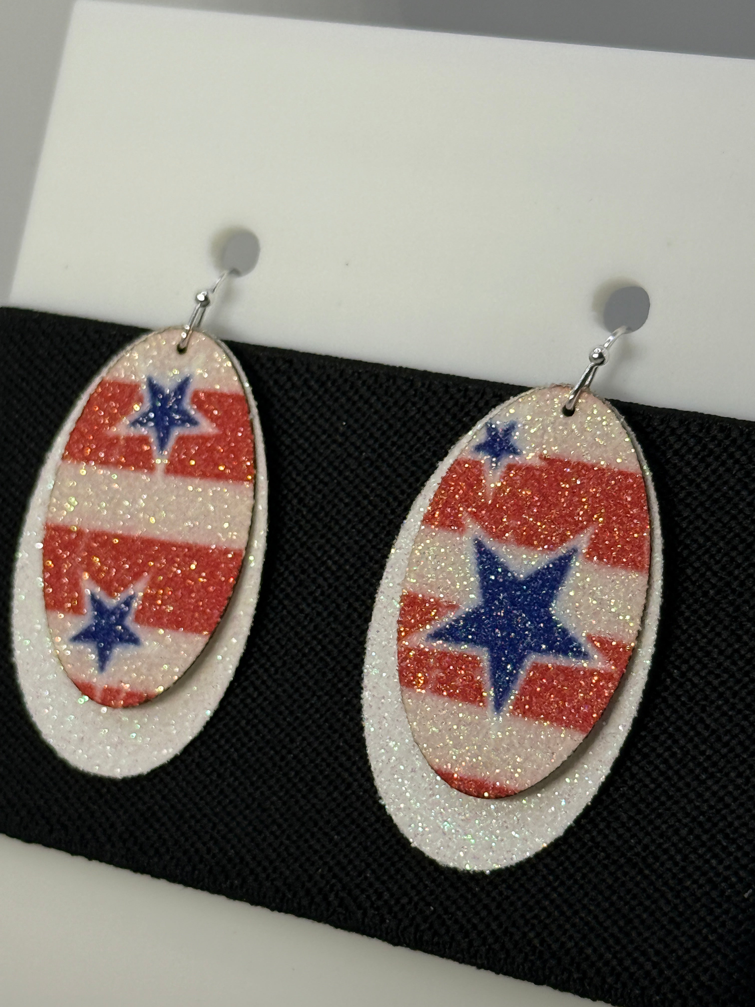 Stars and Stripes Layered Earrings