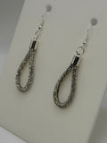 Rhinestone Shoe Lace Loop Earring