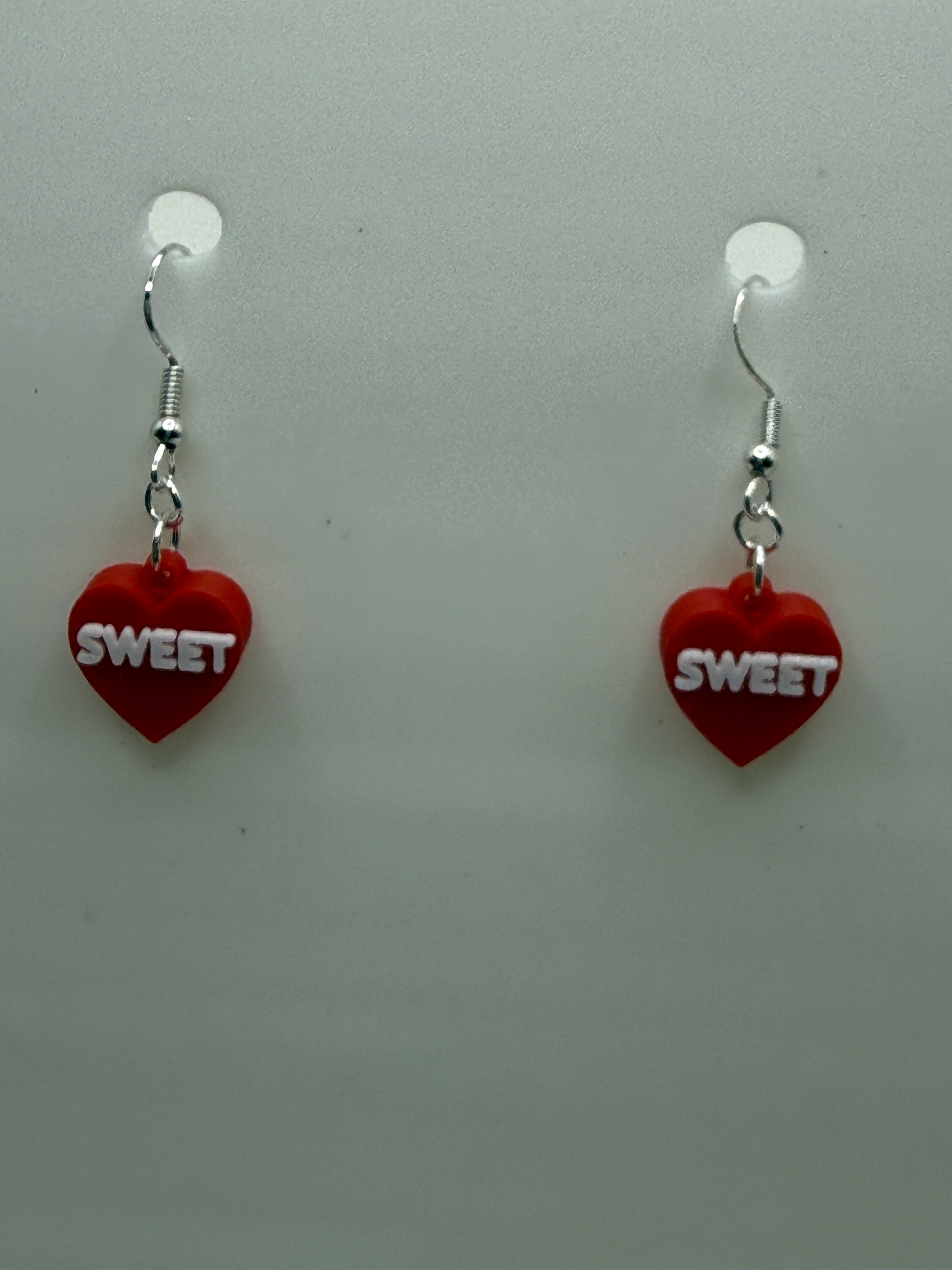 Heart Valentine Conversation Earrings - BASIC COLORS