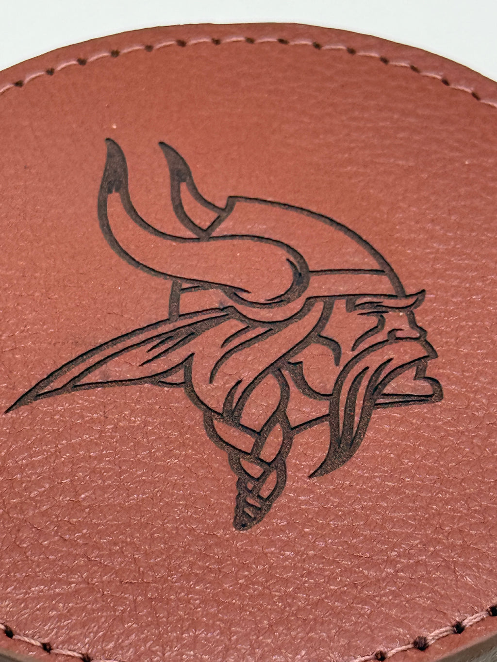 Football Leather Coaster