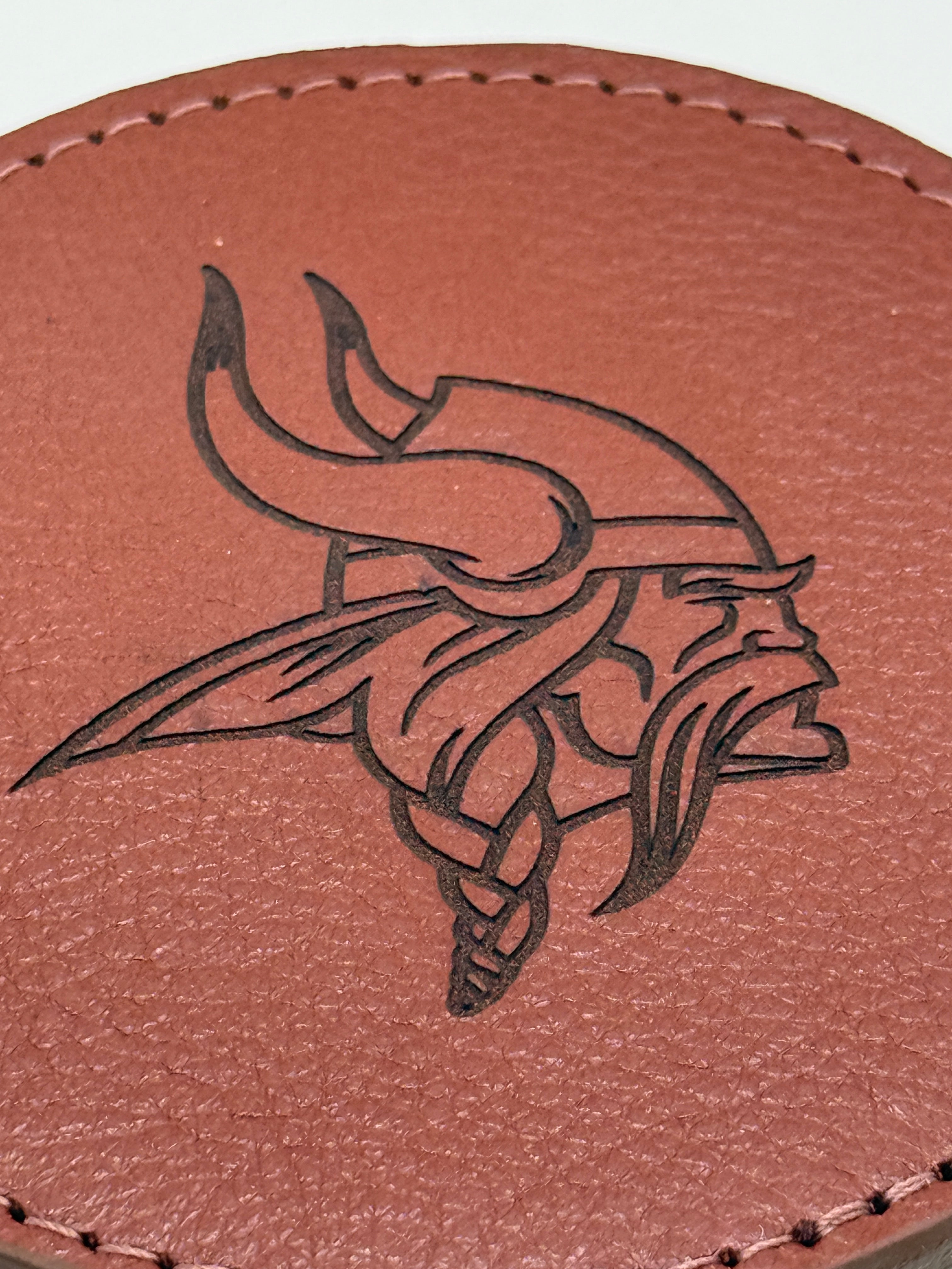 Football Leather Coaster