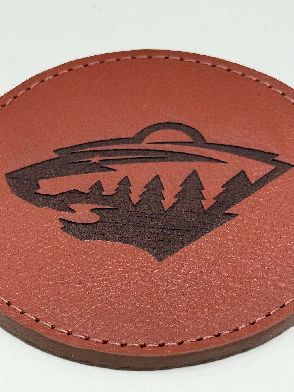 Hockey Leather Coaster