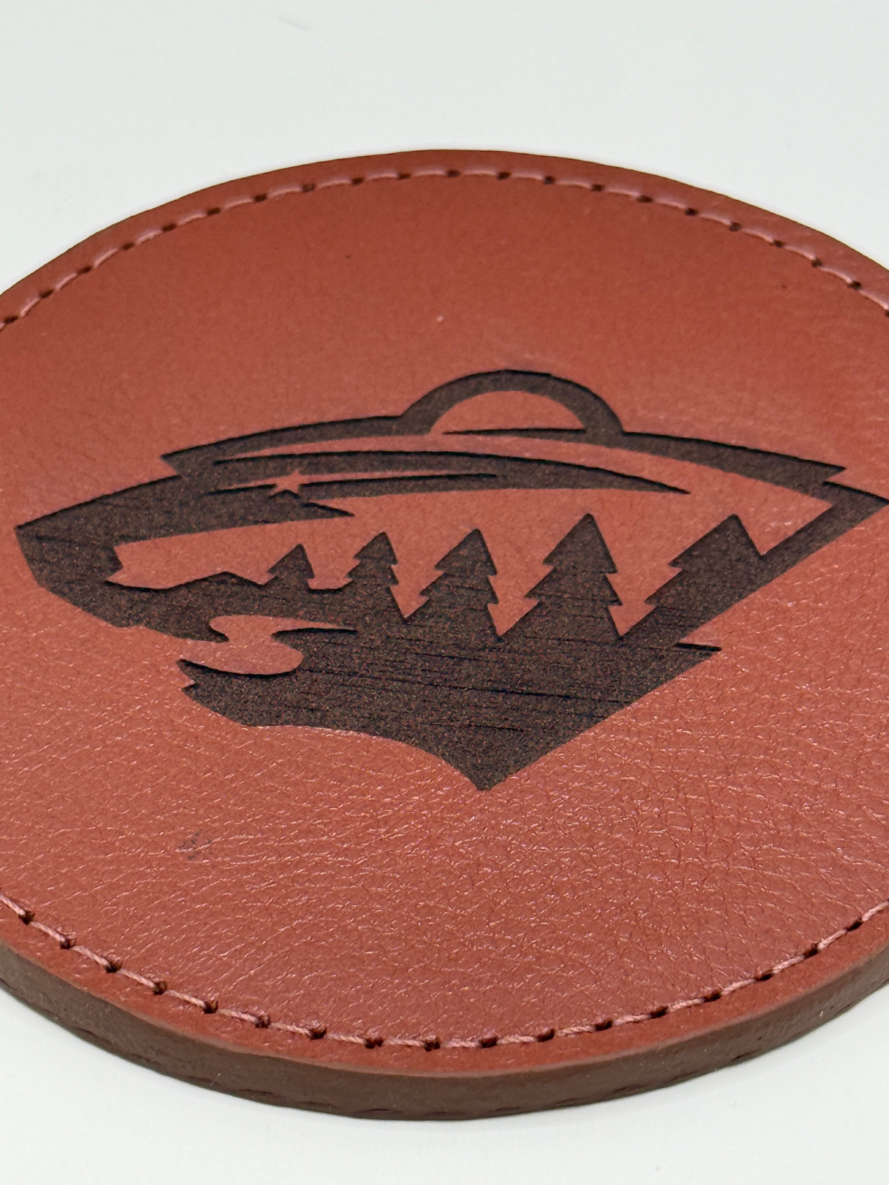 Hockey Leather Coaster