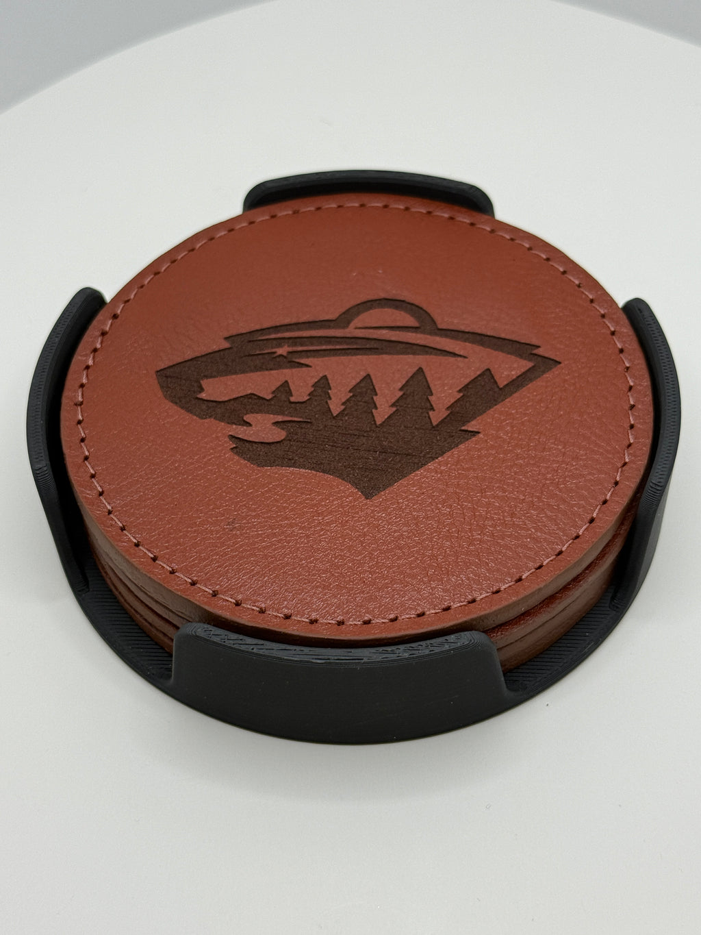Hockey Leather Coaster
