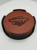 Hockey Leather Coaster