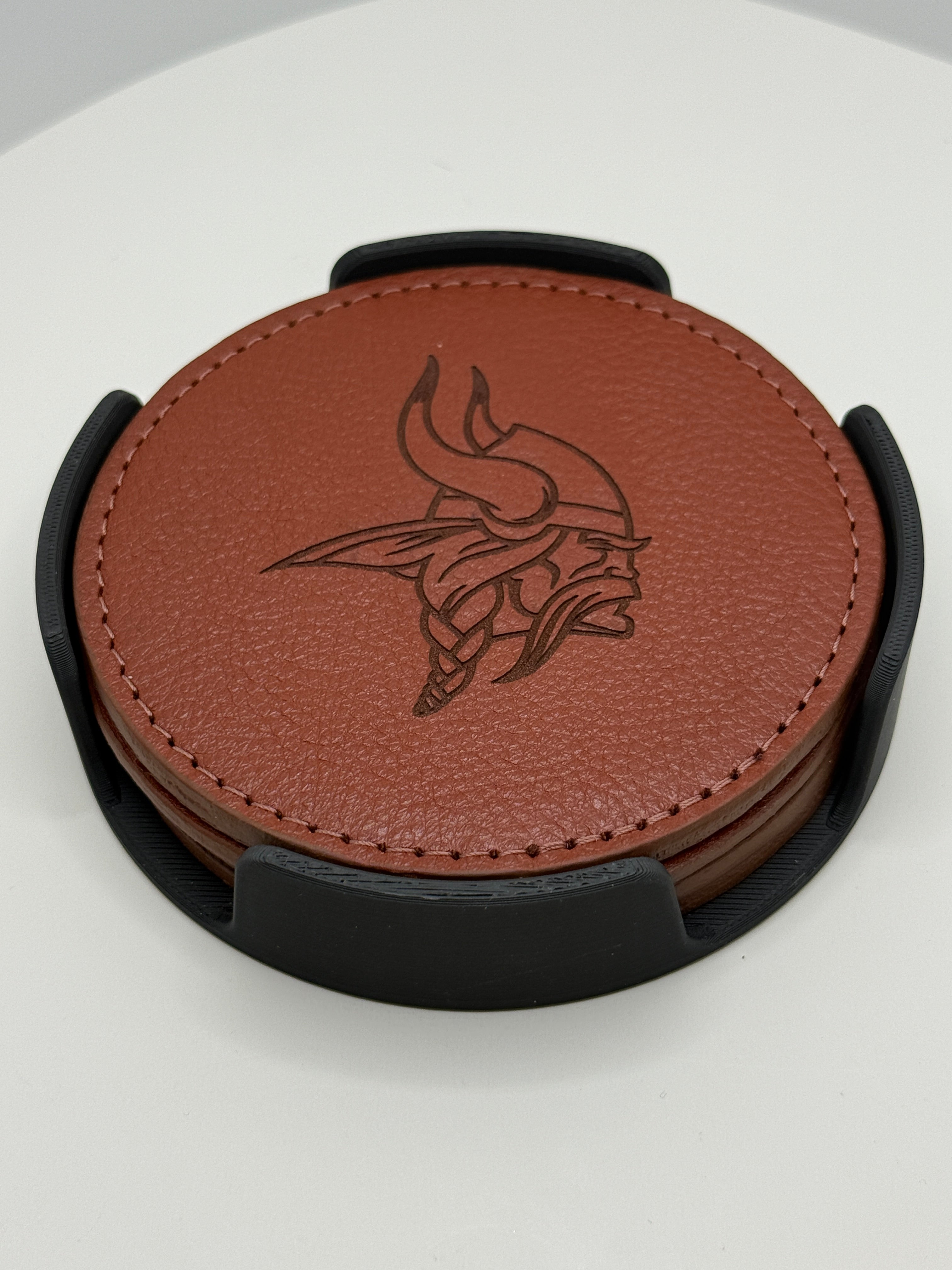 Football Leather Coaster