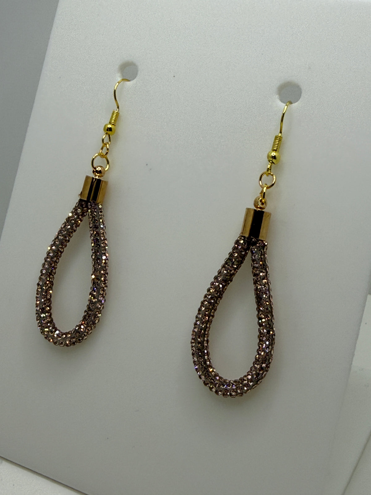 Rhinestone Shoe Lace Loop Earring