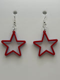 Red, White, Blue Star Earrings - CLICK TO SEE SIZE OPTIONS