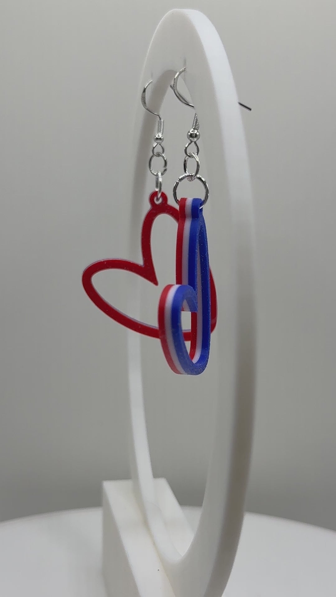 Red, White, Blue Heart Outline