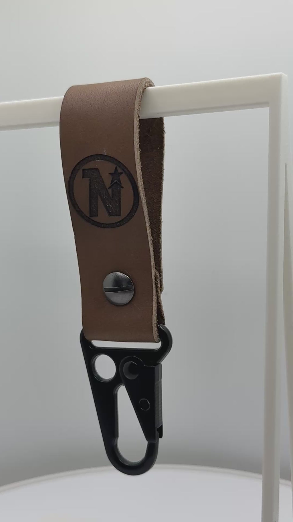 Hockey Leather Keychain