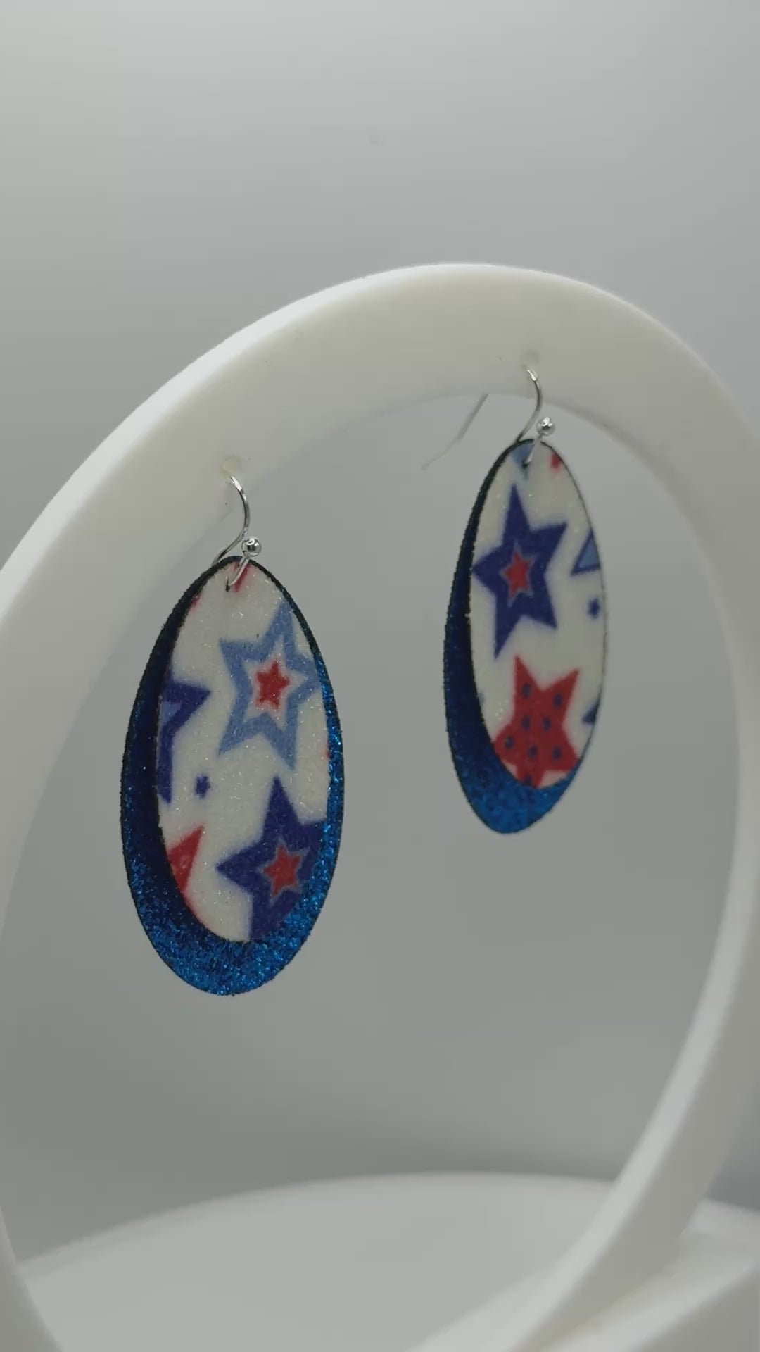 Stars and Stripes Layered Earrings