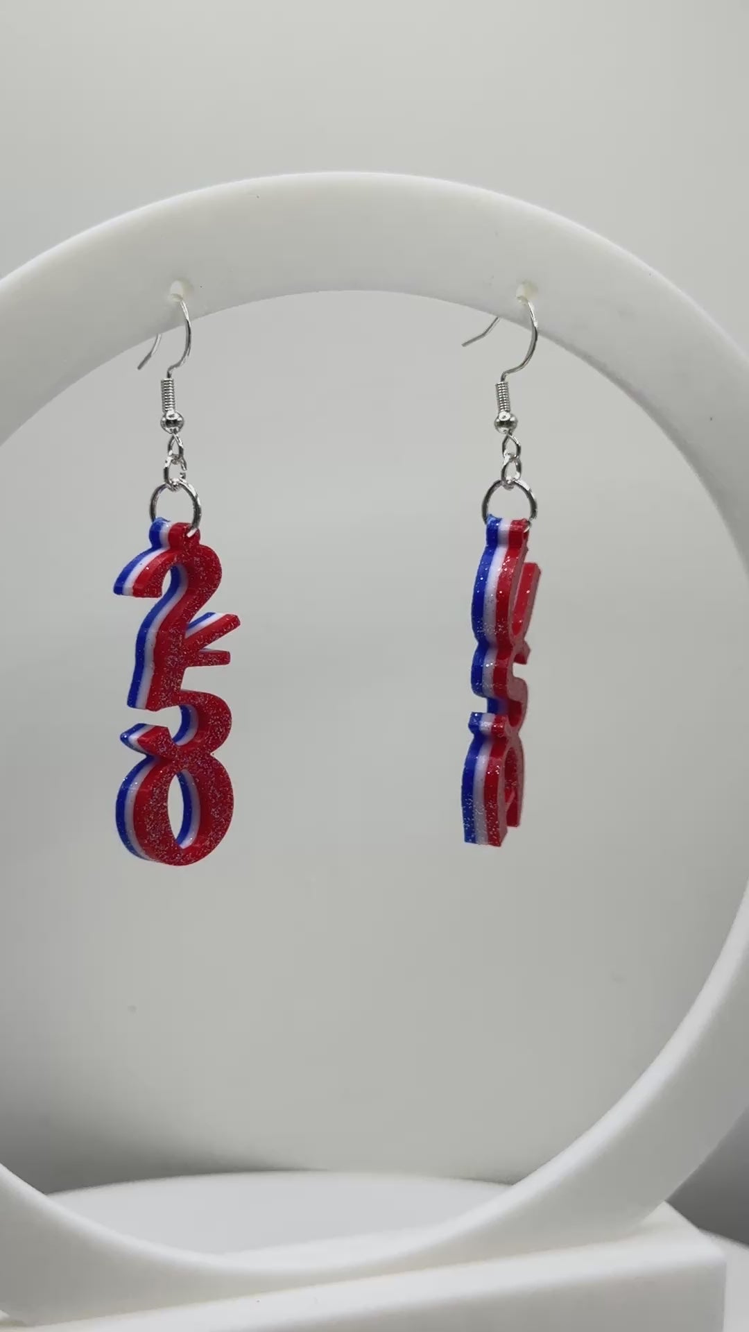 Red, White, Blue USA / 250 Earrings CLICK TO SEE STYLE OPTIONS