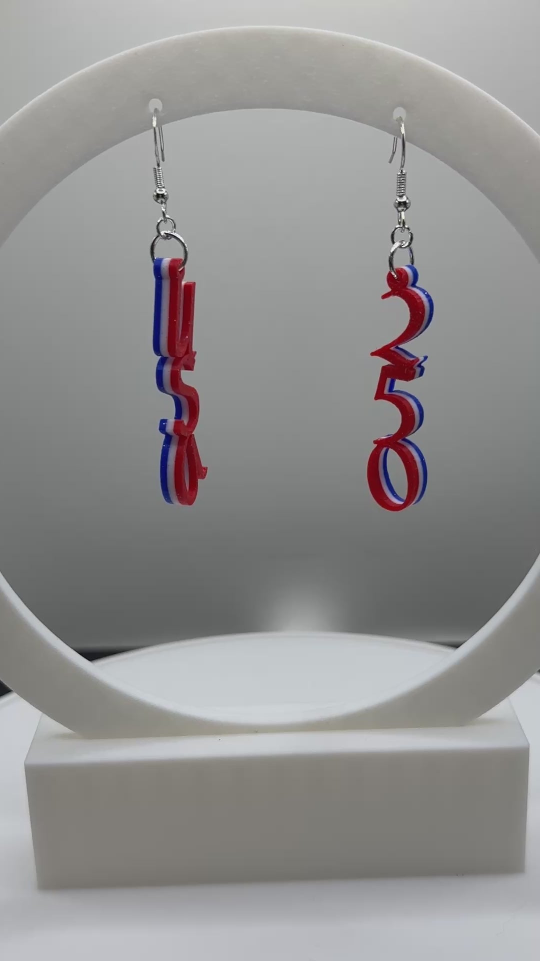 Red, White, Blue USA / 250 Earrings CLICK TO SEE STYLE OPTIONS