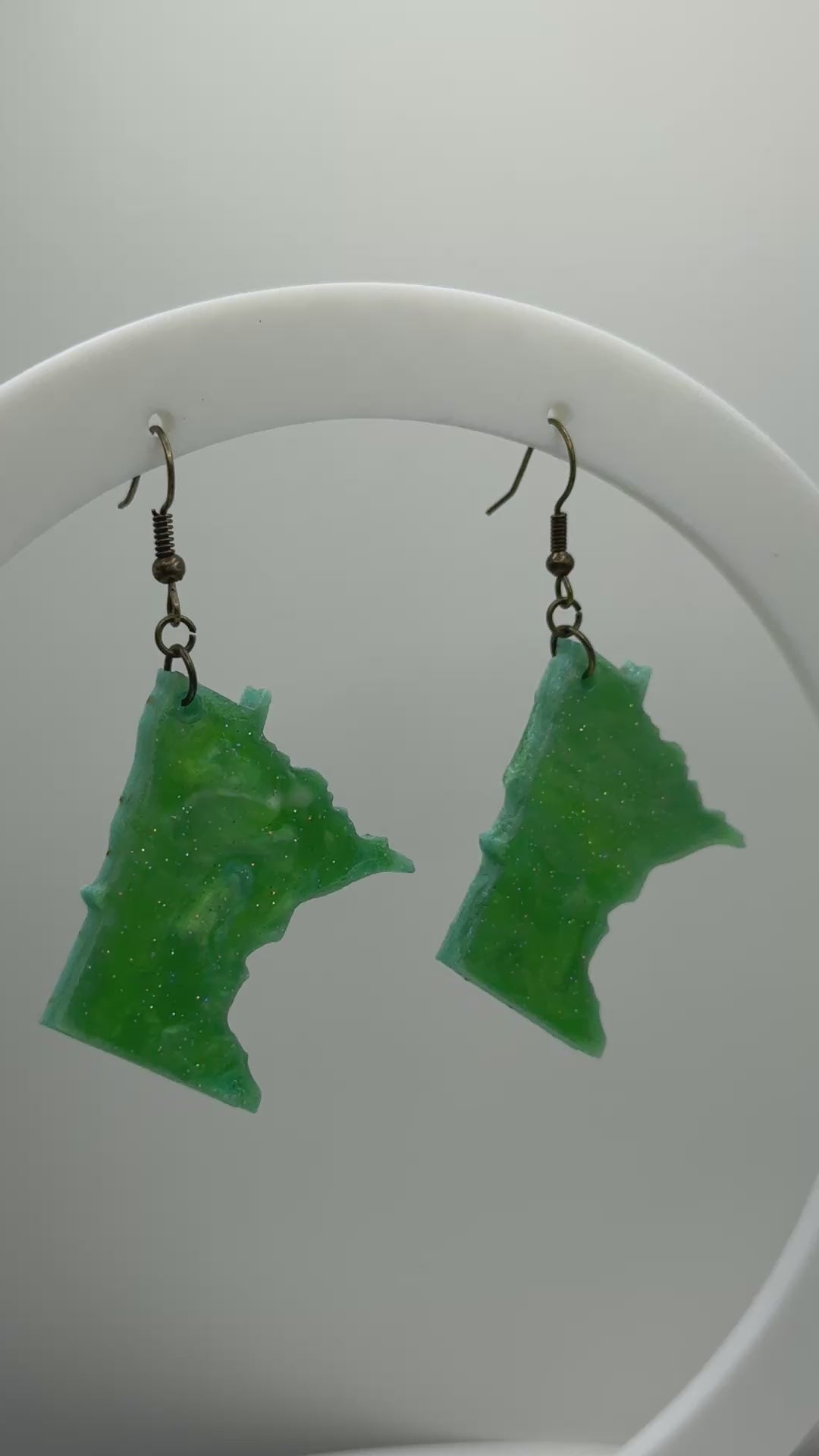 State of Minnesota shape acrylic earrings