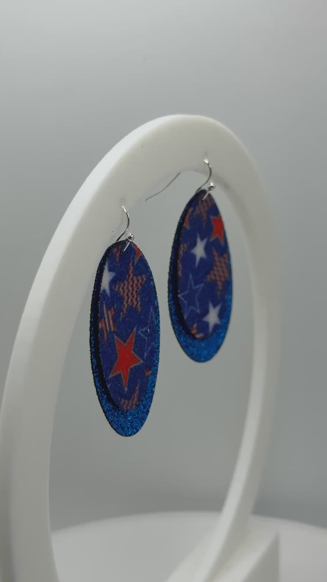 Stars and Stripes Layered Earrings