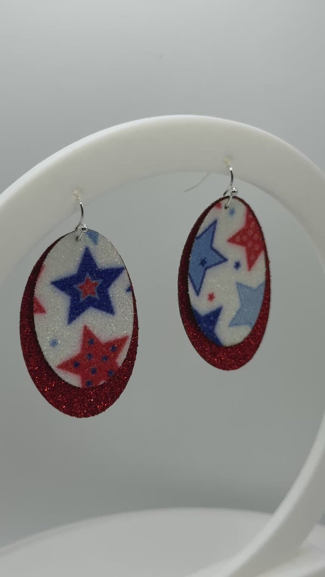 Stars and Stripes Layered Earrings