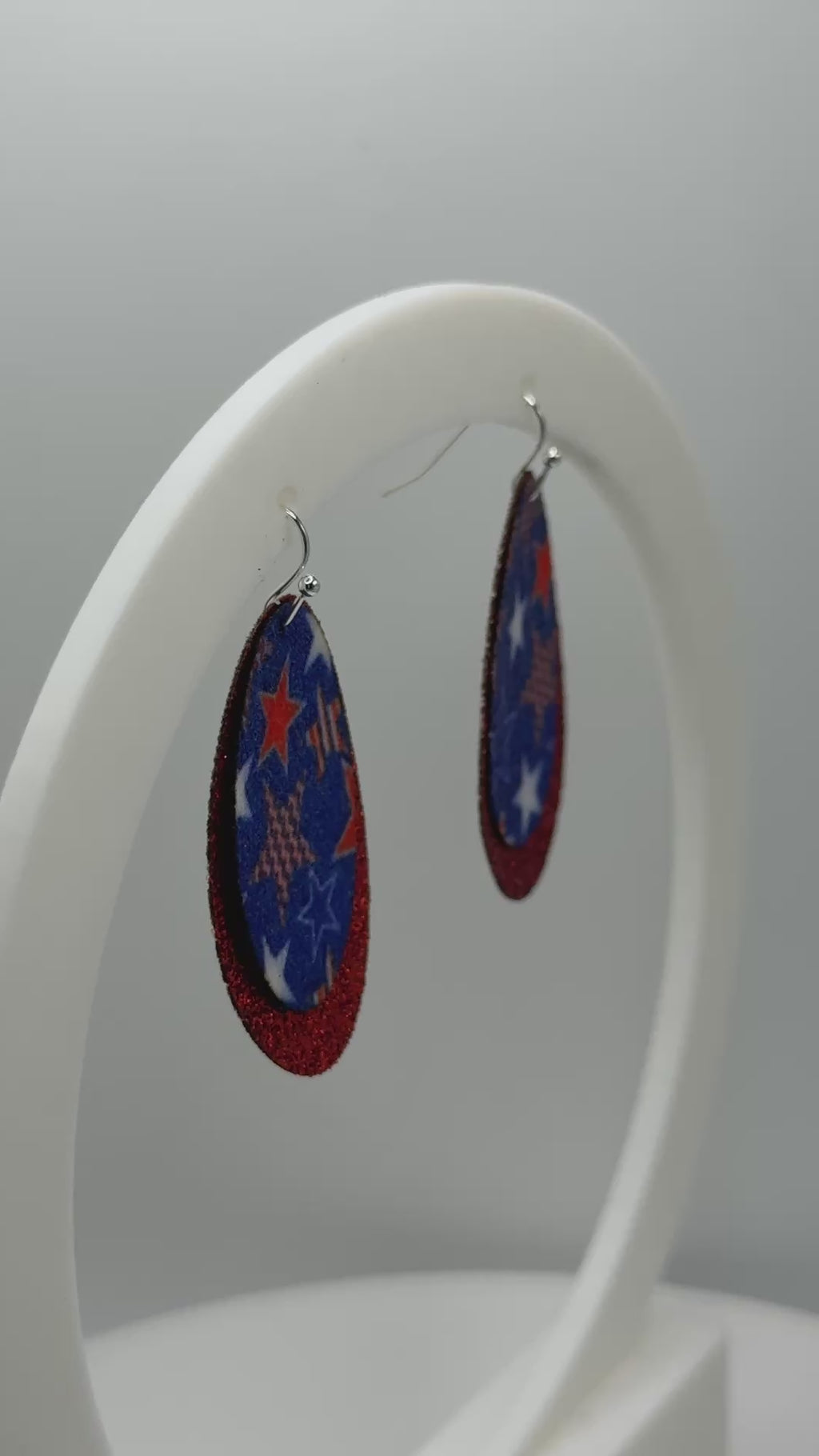 Stars and Stripes Layered Earrings