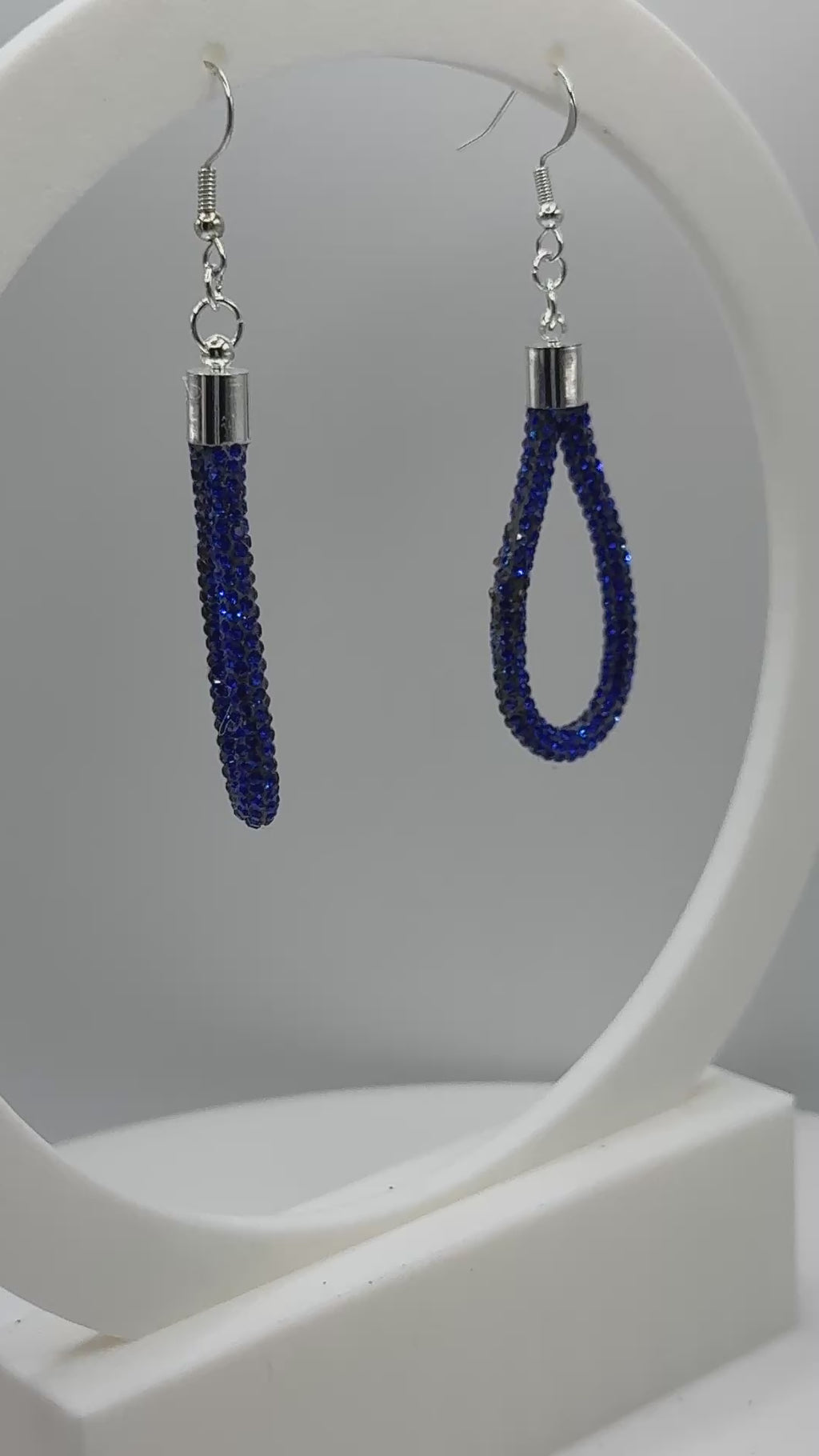 Rhinestone Shoe Lace Loop Earring