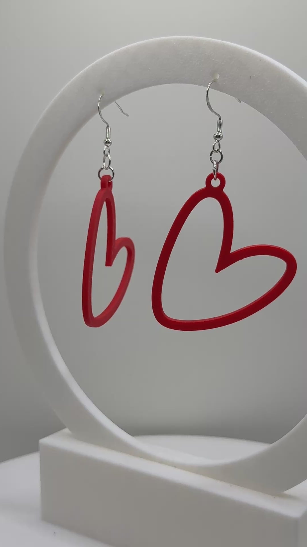 Heart Outline Earrings - CLICK TO SEE COLOR OPTIONS