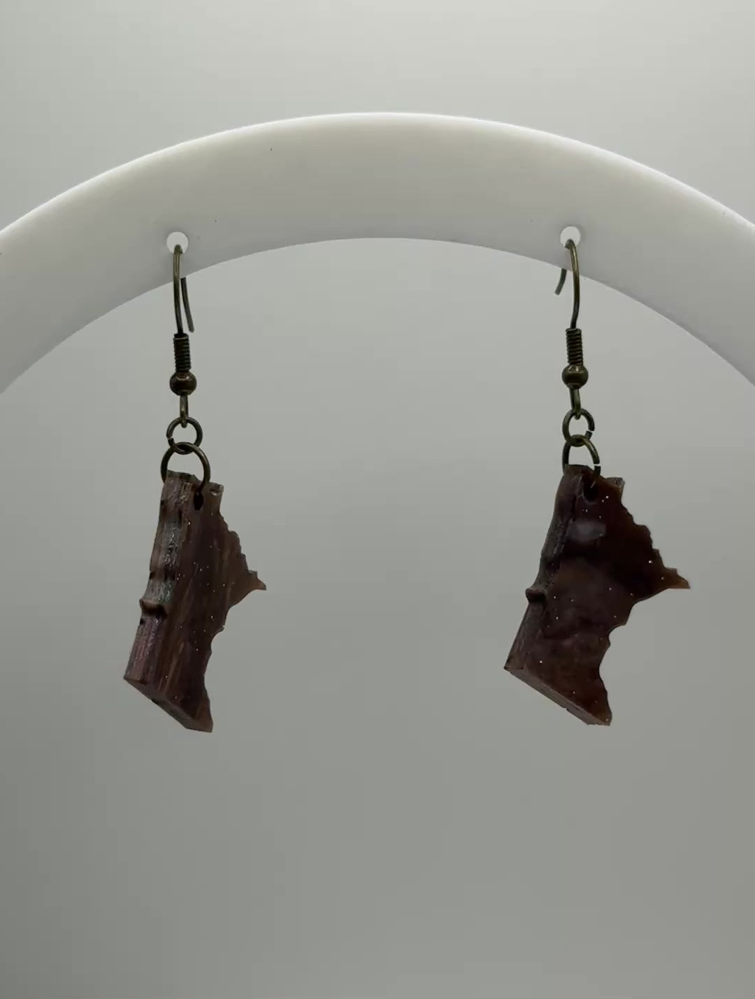 State of Minnesota shape acrylic earrings