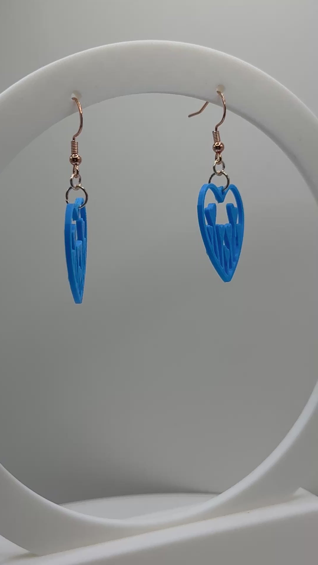 Heart Earrings with flowers CLICK TO SEE COLOR OPTIONS