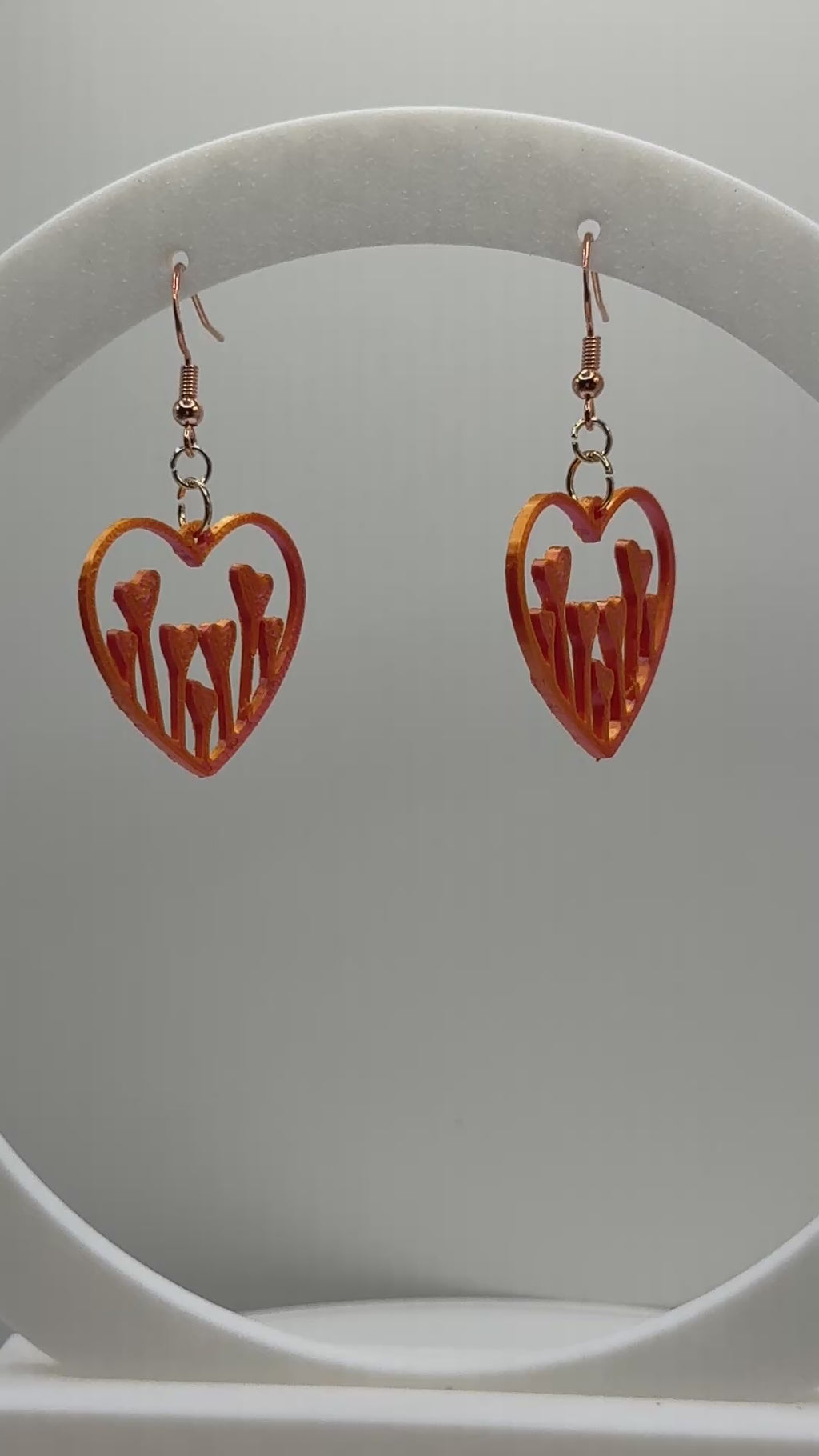 Heart Earrings with flowers CLICK TO SEE COLOR OPTIONS