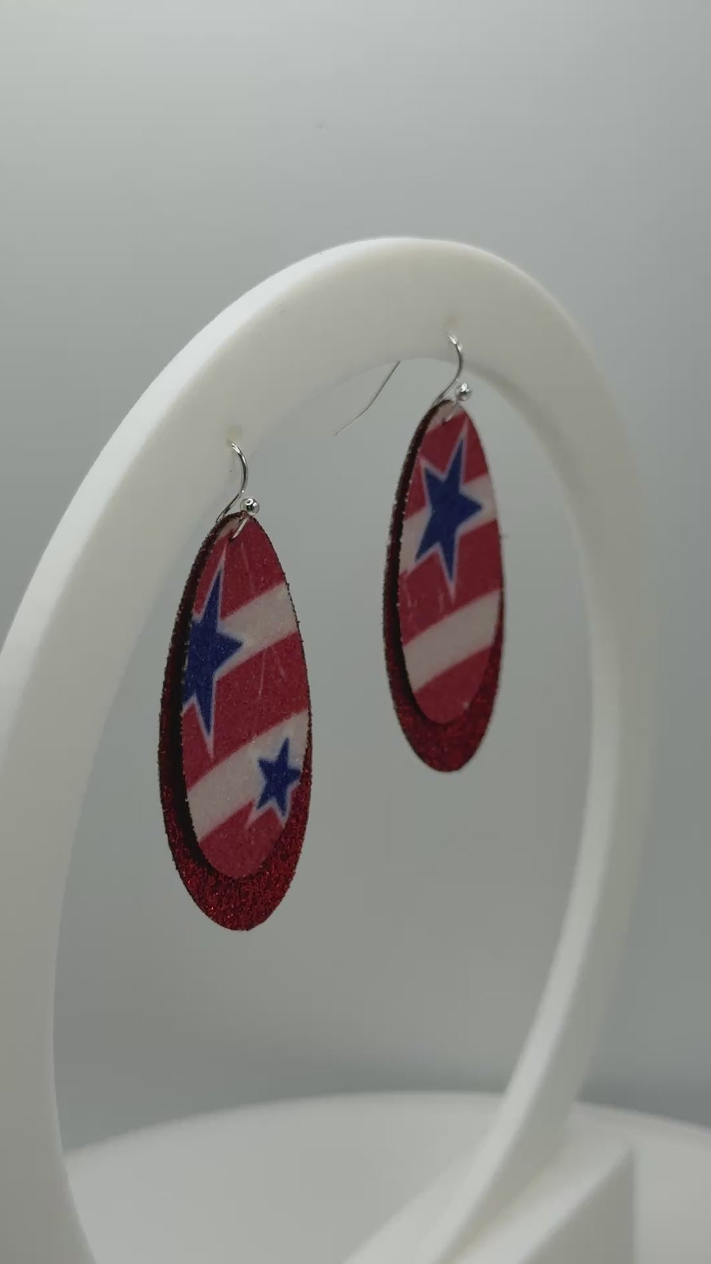 Stars and Stripes Layered Earrings