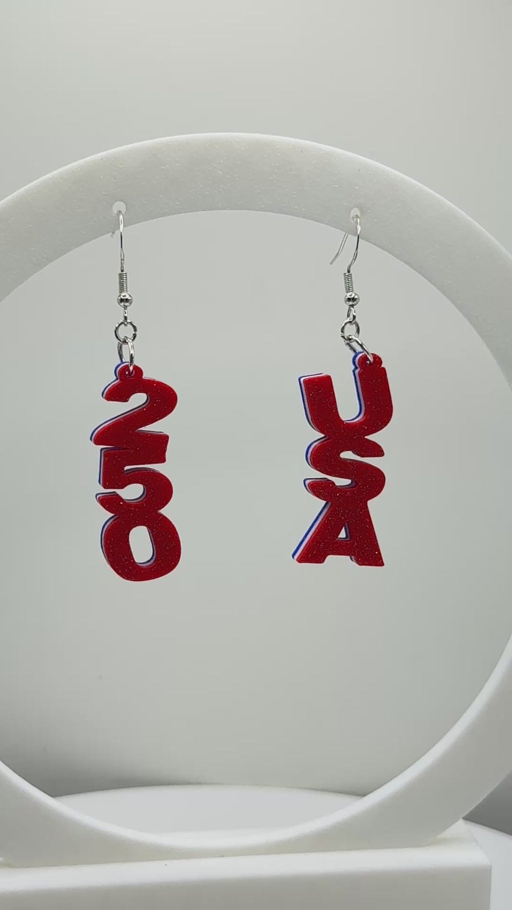 Red, White, Blue USA / 250 Earrings CLICK TO SEE STYLE OPTIONS