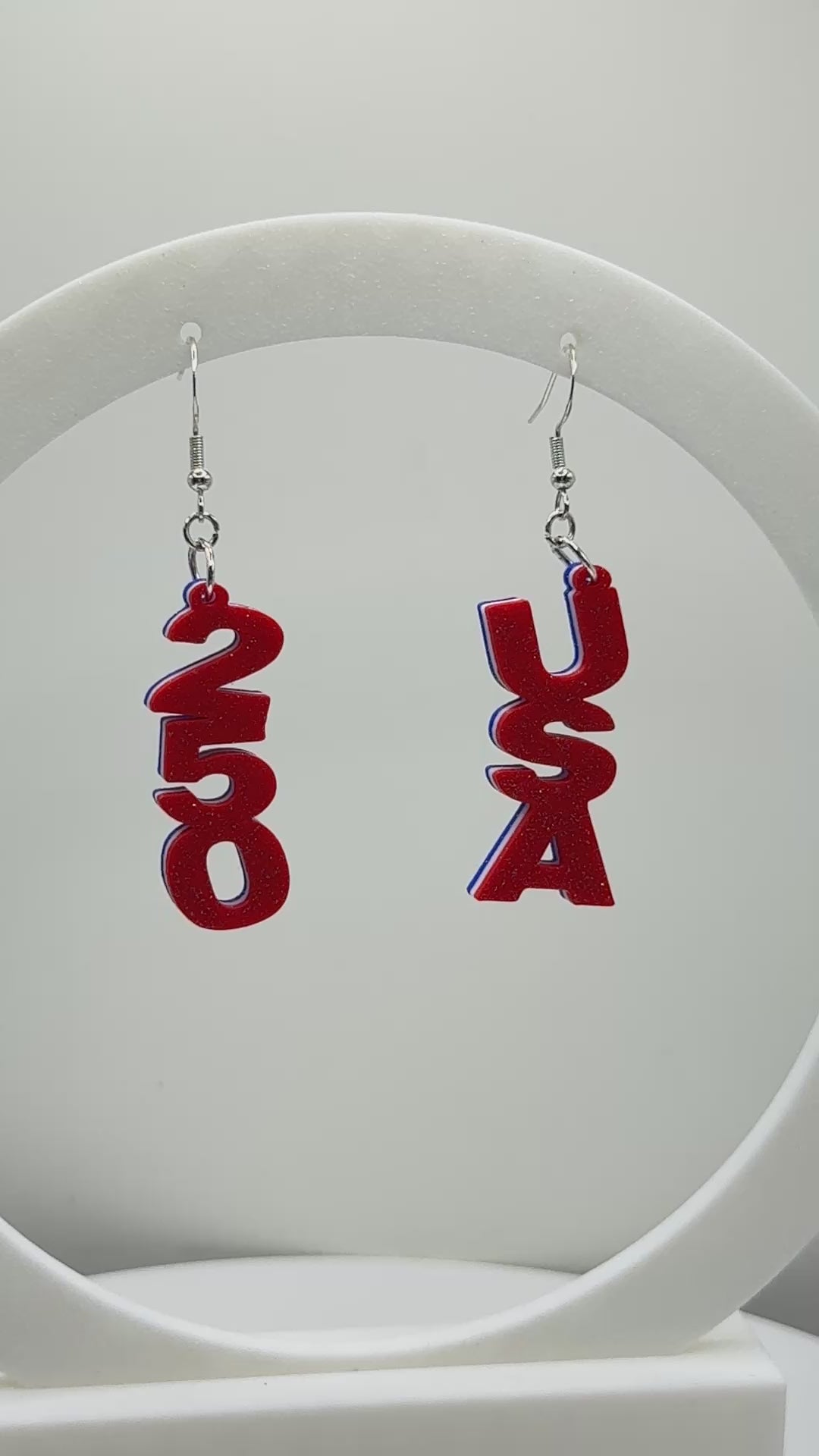 Red, White, Blue USA / 250 Earrings CLICK TO SEE STYLE OPTIONS